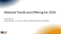 MSDW Marketing: Webcast Trends and Offerings for 2024